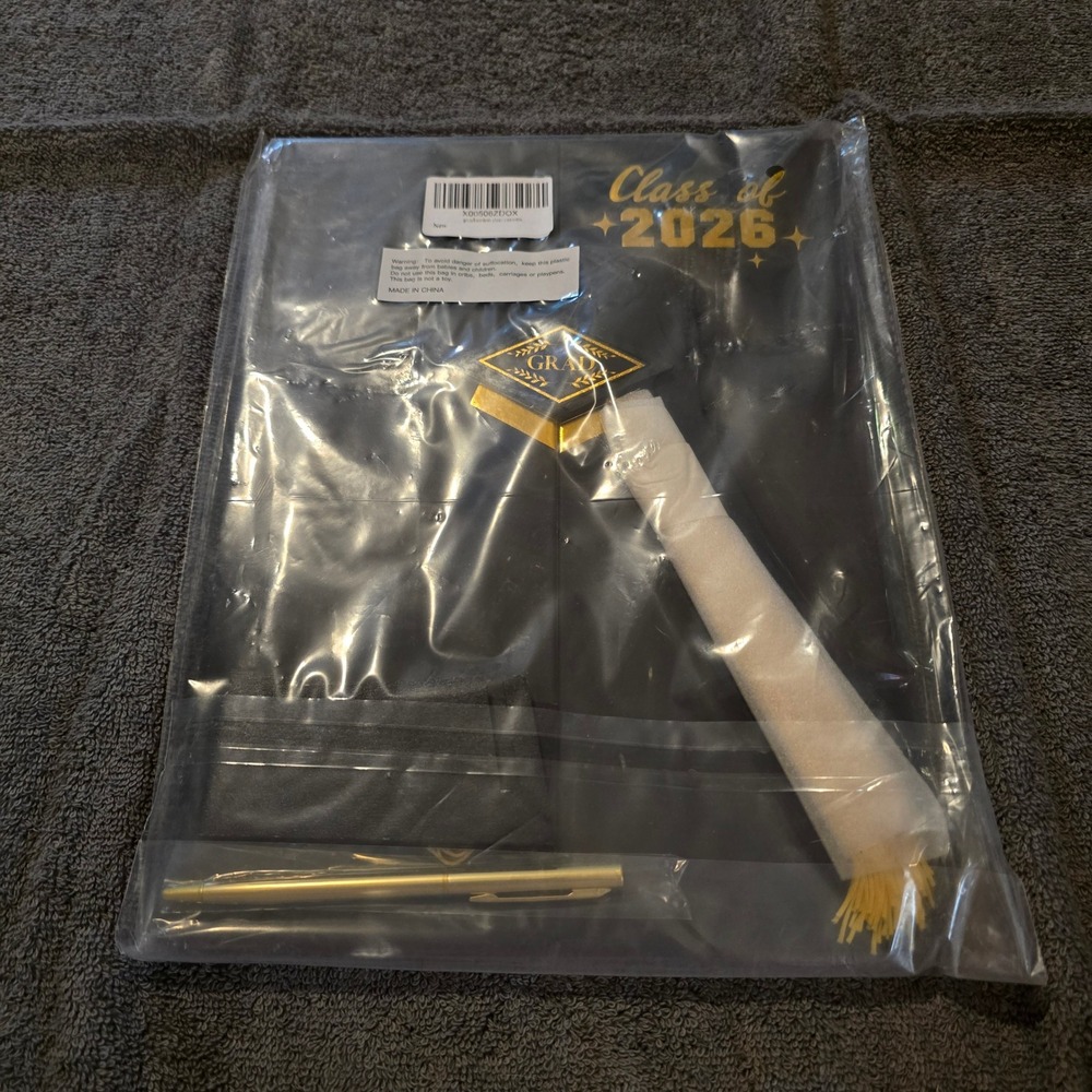 Graduation Guest Book 2026 Photo Folder Black Gold Tassel Pen Set - Picture 5 of 6